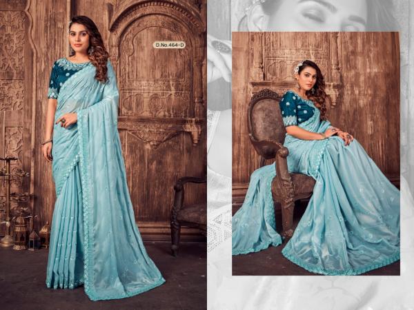 Zara 464 Fancy Embroidered Silk Designer Saree Collection